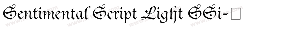 Sentimental Script Light SSi字体转换